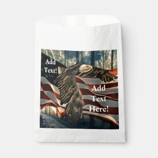 American Flag Bald Eagle Geschenktütchen (Vorderseite)