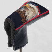 American Flag Bald Eagle Golf Headcover (3/4 Vorderseite)