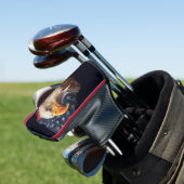 American Flag Bald Eagle Golf Headcover (In Situ)