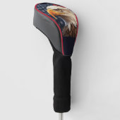 American Flag Bald Eagle Golf Headcover (angewinkelt)