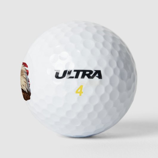 American Flag Bald Eagle Golfball (Logo)
