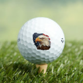 American Flag Bald Eagle Golfball (Insitu T-Shirt)
