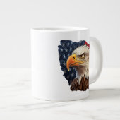 American Flag Bald Eagle Jumbo-Tasse (Vorderseite Rechts)