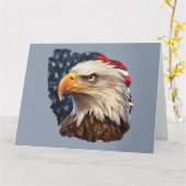 American Flag Bald Eagle Karte (Gelbe Blume)