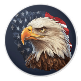 American Flag Bald Eagle Keramikknauf