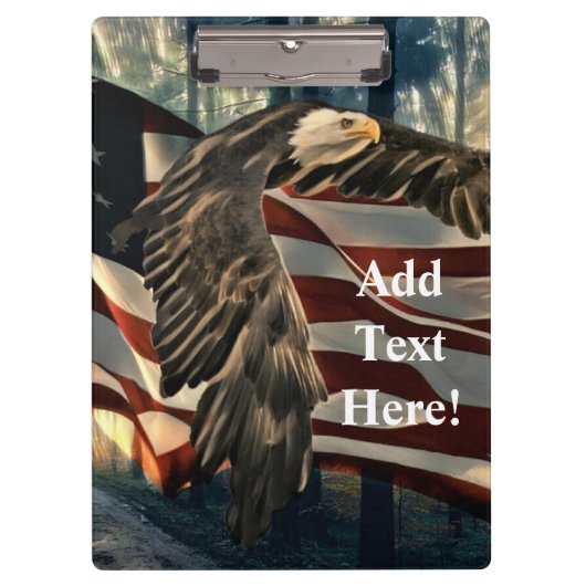 American Flag Bald Eagle Klemmbrett (Vorderseite)