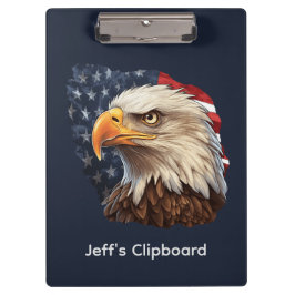 American Flag Bald Eagle Klemmbrett