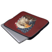 American Flag Bald Eagle Laptopschutzhülle (Vorne Knopf)