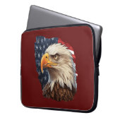 American Flag Bald Eagle Laptopschutzhülle (Vorderseite Links)