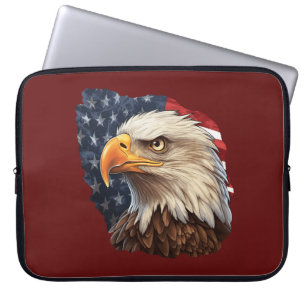 American Flag Bald Eagle Laptopschutzhülle