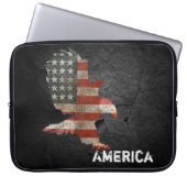 American Flag Bald Eagle Laptopschutzhülle (Vorderseite)
