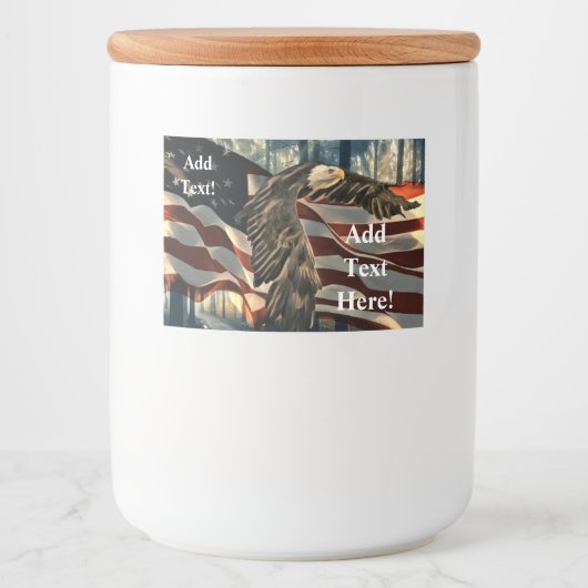 American Flag Bald Eagle Lebensmitteletikett (Vorderseite)