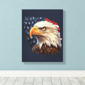 American Flag Bald Eagle Leinwanddruck (Insitu (Holzboden))