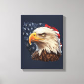 American Flag Bald Eagle Leinwanddruck (Vorderseite)