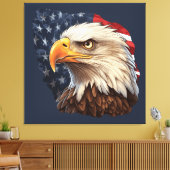 American Flag Bald Eagle Leinwanddruck (Insitu (Wohnzimmer))