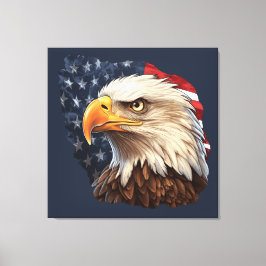 American Flag Bald Eagle Leinwanddruck
