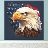 American Flag Bald Eagle Leinwanddruck (Insitu (Holzboden))