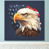 American Flag Bald Eagle Leinwanddruck (Insitu (Holzboden))