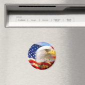 American Flag Bald Eagle Magnet (In Situ (Geschirrspüler))