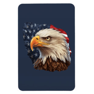 American Flag Bald Eagle Magnet