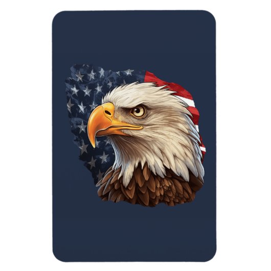 American Flag Bald Eagle Magnet (Vertikal)