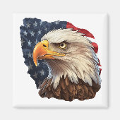 American Flag Bald Eagle Magnet (Vorne)