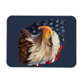 American Flag Bald Eagle Magnet (Horizontal)