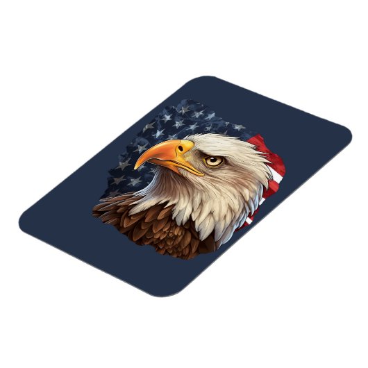 American Flag Bald Eagle Magnet (Linke Seite)