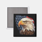 American Flag Bald Eagle Magnet (Vorderseite/Rückseite)