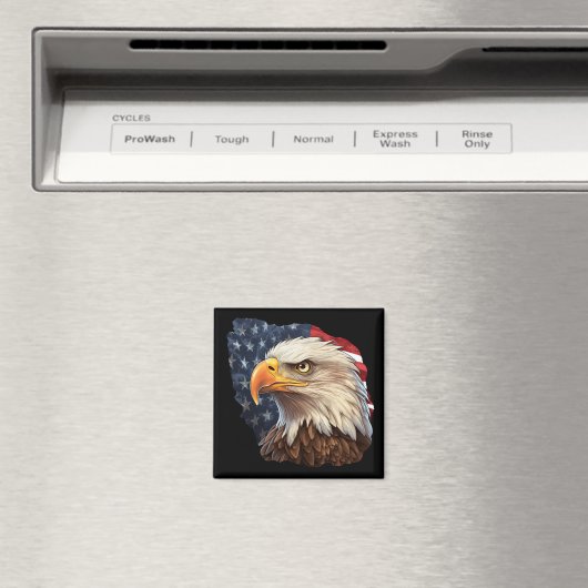 American Flag Bald Eagle Magnet (In Situ (Geschirrspüler))