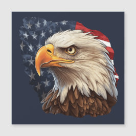 American Flag Bald Eagle Magnet