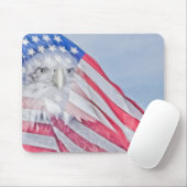 American Flag & Bald Eagle ~ Maus Pad Mousepad (Mit Mouse)