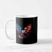 American Flag Bald Eagle Men Patriotic Eagle 4th O Kaffeetasse (Links)