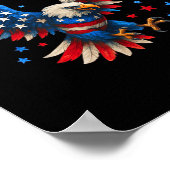 American Flag Bald Eagle Men Patriotic Eagle 4th O Poster (Ecke)