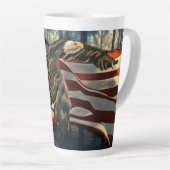 American Flag Bald Eagle Milchtasse (Rechte Ecke)