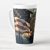 American Flag Bald Eagle Milchtasse (Linke Ecke)