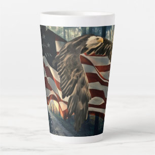 American Flag Bald Eagle Milchtasse
