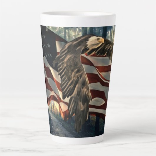 American Flag Bald Eagle Milchtasse (Vorderseite)