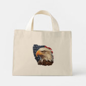 American Flag Bald Eagle Mini Stoffbeutel (Rückseite)