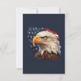 American Flag Bald Eagle Mitteilungskarte