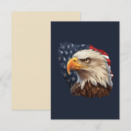 American Flag Bald Eagle Mitteilungskarte