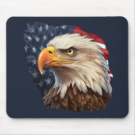 American Flag Bald Eagle Mousepad