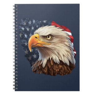 American Flag Bald Eagle Notizblock