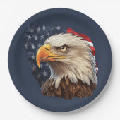 American Flag Bald Eagle Pappteller (Vorderseite)
