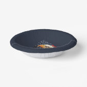 American Flag Bald Eagle Pappteller (Gewinkelt)
