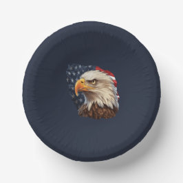 American Flag Bald Eagle Pappteller