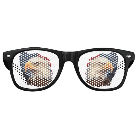 American Flag Bald Eagle Partybrille (Vorderseite)