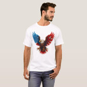 American Flag Bald Eagle Patriotic Eagle T-Shirt (Vorne ganz)
