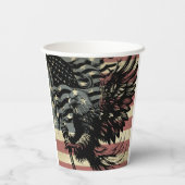 American Flag Bald Eagle Patriotic Pappbecher (Rückseite)