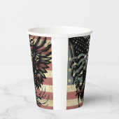 American Flag Bald Eagle Patriotic Pappbecher (Rechts)